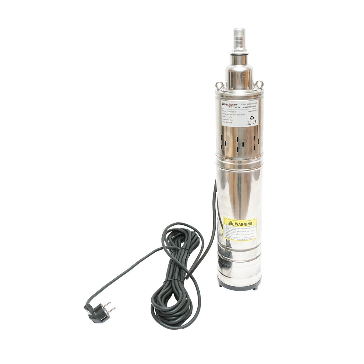 Ponorné čerpadlo na vodu Ø100mm, 30l/min, max. hĺbka 50m, 220V, 370W 4QGD1.2-50-0.37 Breckner Germany