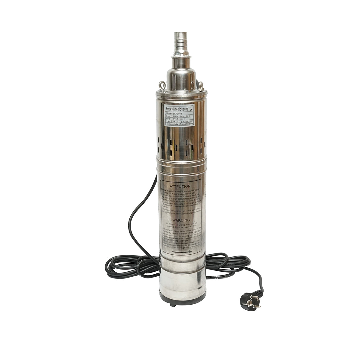 Ponorné čerpadlo na vodu 800W, 58l/min, výtlak 60m, 220V, 2850rpm Breckner Germany