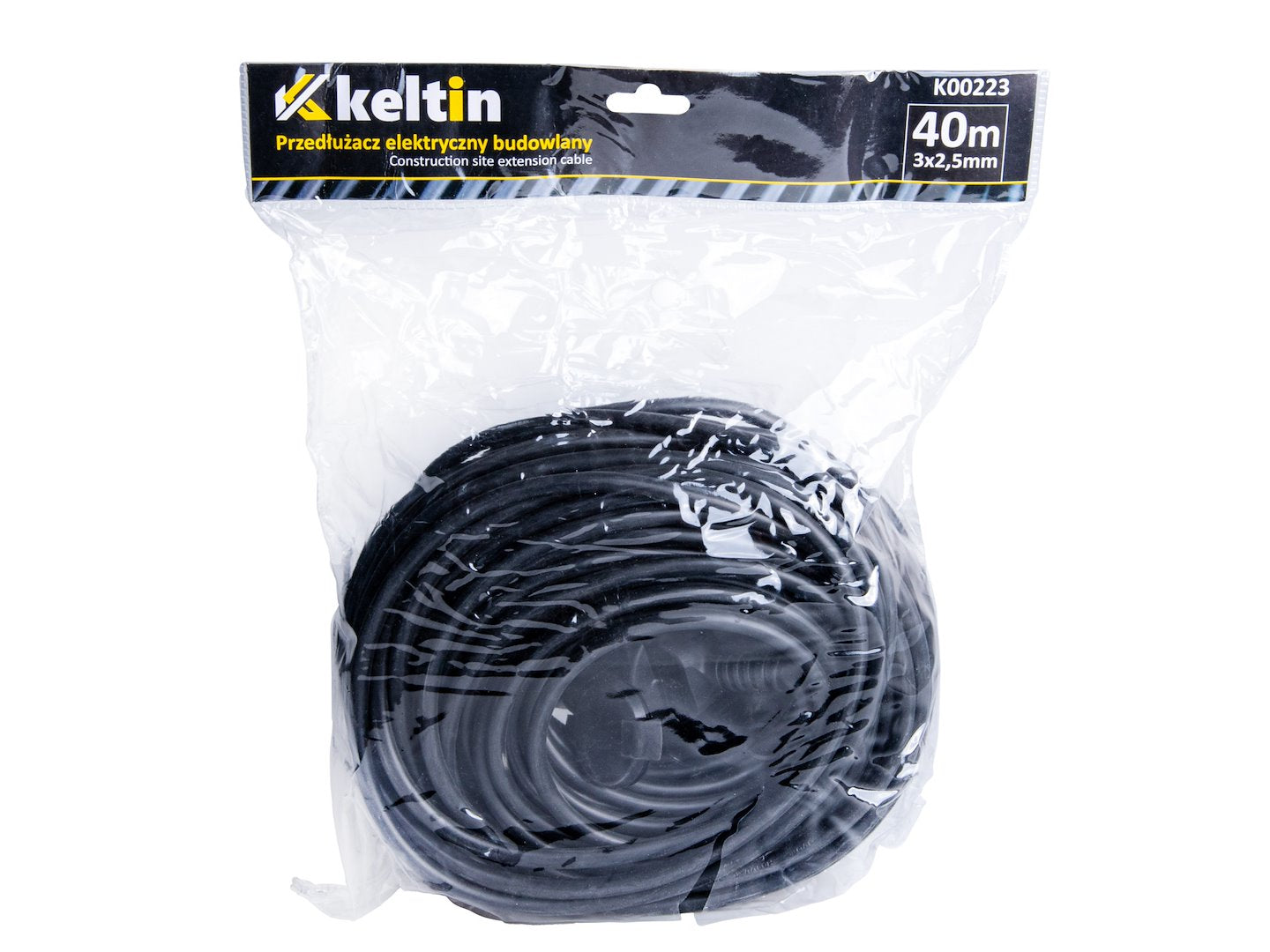 Predlžovací elektrický kábel 3 x 2,5 mm2, 40m, IP44