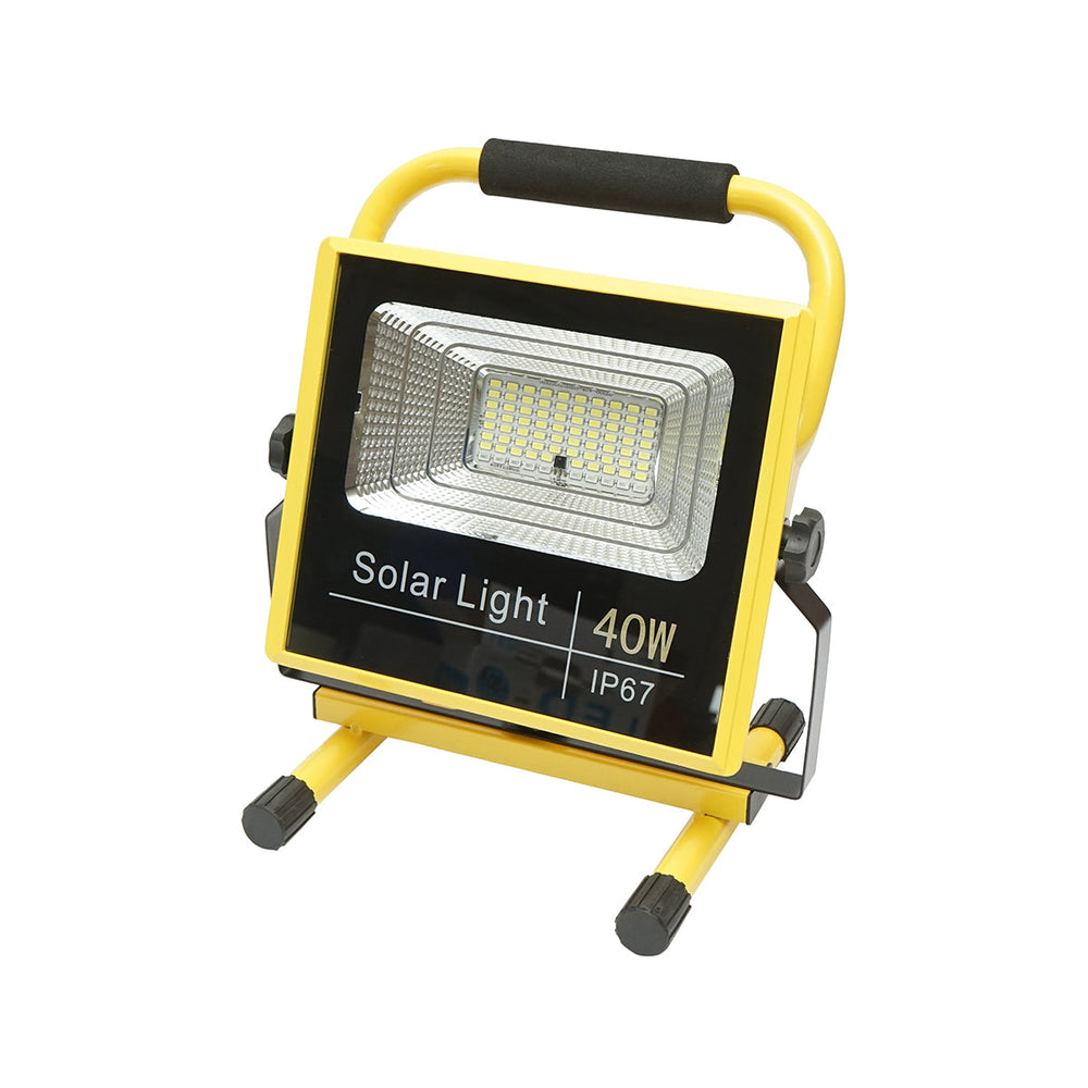 Prenosné LED pracovné svetlo - reflektor 40W, 8000K, s LiFePO4 akumulátorom 2 × 6000mAh, diaľkovým ovládaním a stojanom, IP67 Breckner Germany