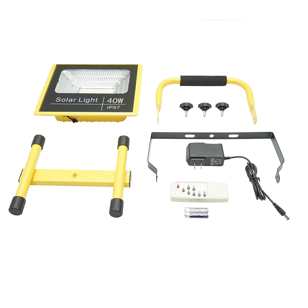Prenosné LED pracovné svetlo - reflektor 40W, 8000K, s LiFePO4 akumulátorom 2 × 6000mAh, diaľkovým ovládaním a stojanom, IP67 Breckner Germany