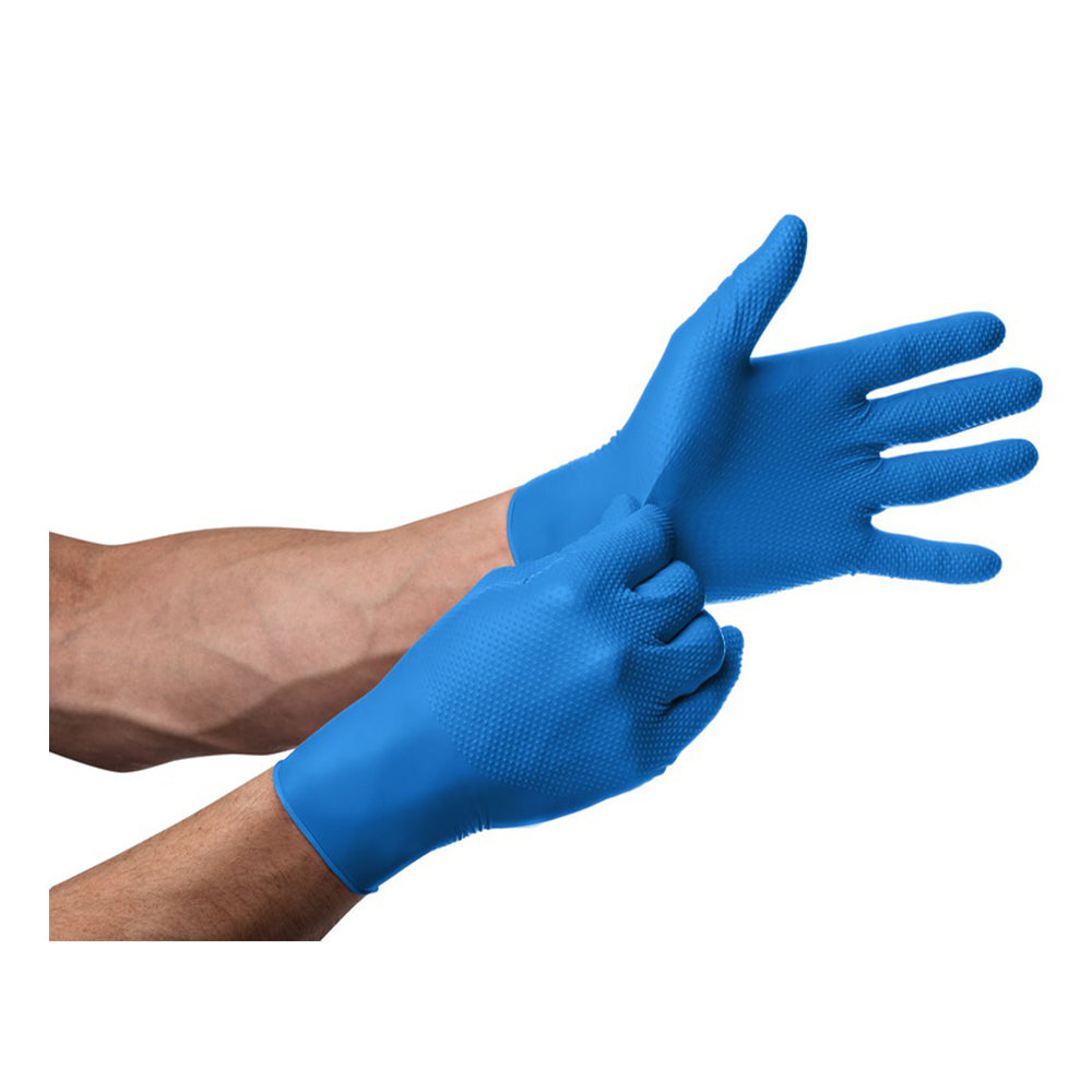 Prémiové nitrilové rukavice Mercator Gogrip Pro modré, 3D, veľkosť XL, 50ks