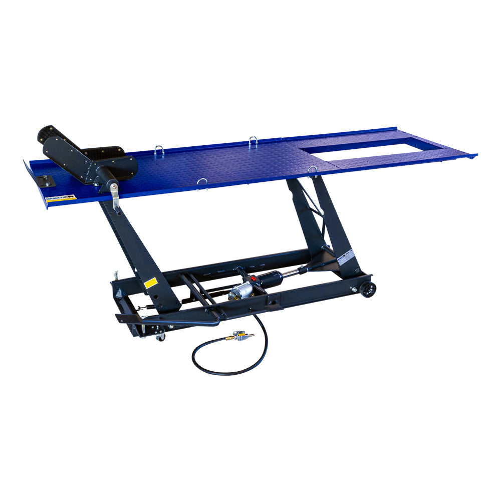 Hydraulicko-pneumatický zdvihák - plošina pre motocykle s uchytením kolesa 450kg
