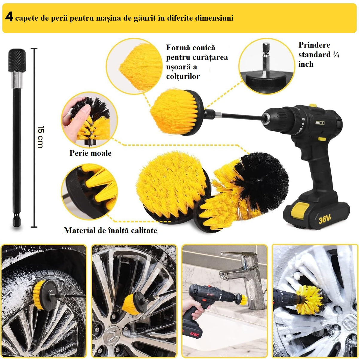 Profesionálna sada na čistenie auta - auto detailing, 27ks - kefy, štetce, hubky, utierky, Resser