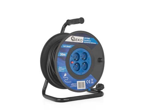 Bubnový predlžovací kábel - bubnová predlžovačka 3 x 1,5mm, 30m