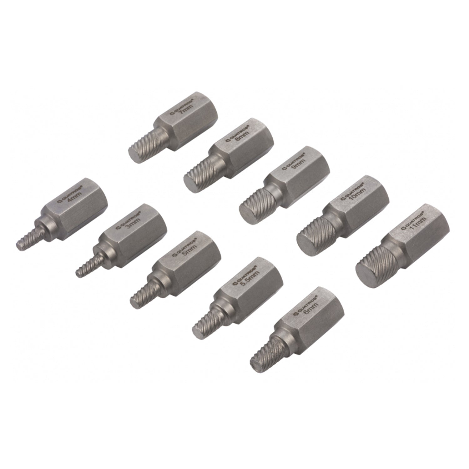 Sada extraktorov poškodených a zlomených skrutiek 10ks Quatros