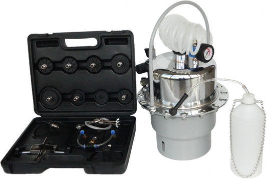 Univerzálne zariadenie na odvzdušnenie a výmenu brzdovej kvapaliny s adaptérmi