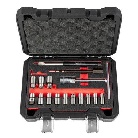 Sada fréz na čistenie sediel vstrekovačov, 17 dielov