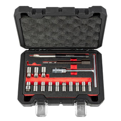 Sada fréz na čistenie sediel vstrekovačov, 17 dielov