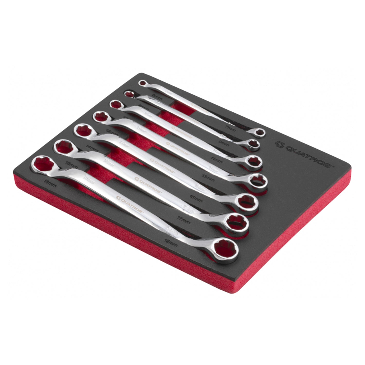 Vložka s obojstrannými očkovými zahnutými kľúčmi 6 - 19mm, 7ks