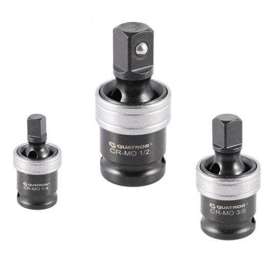Sada nárazových adaptérov s kardanovým kĺbom 1/4'', 3/8'' 1/2''