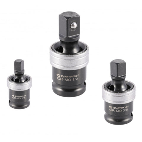 Sada nárazových adaptérov s kardanovým kĺbom 1/4'', 3/8'' 1/2''