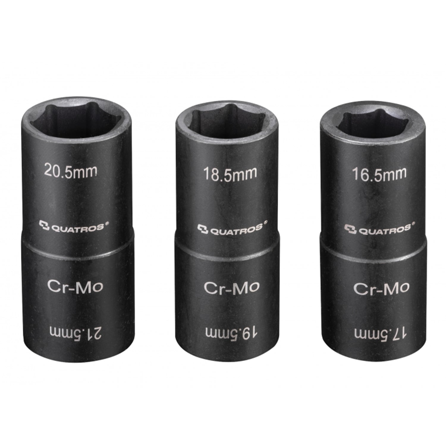 Sada rázových nástrčných hlavíc - kľúčov, 16,5mm - 21,5mm, Quatros