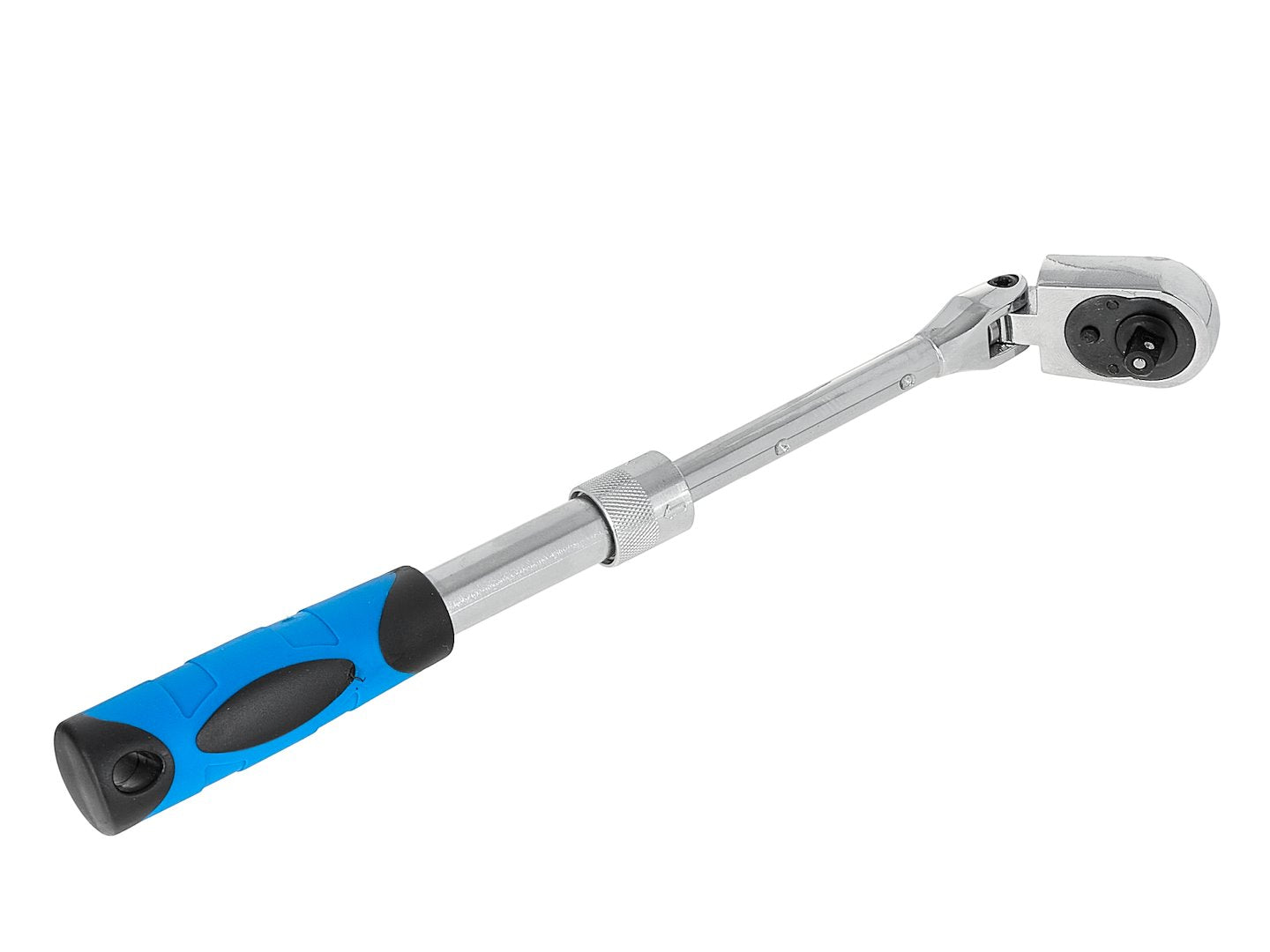 Račňa 1/4'' s nastaviteľnou teleskopickou rukoväťou 210 - 278mm a kĺbovou hlavicou 72T Cr-V