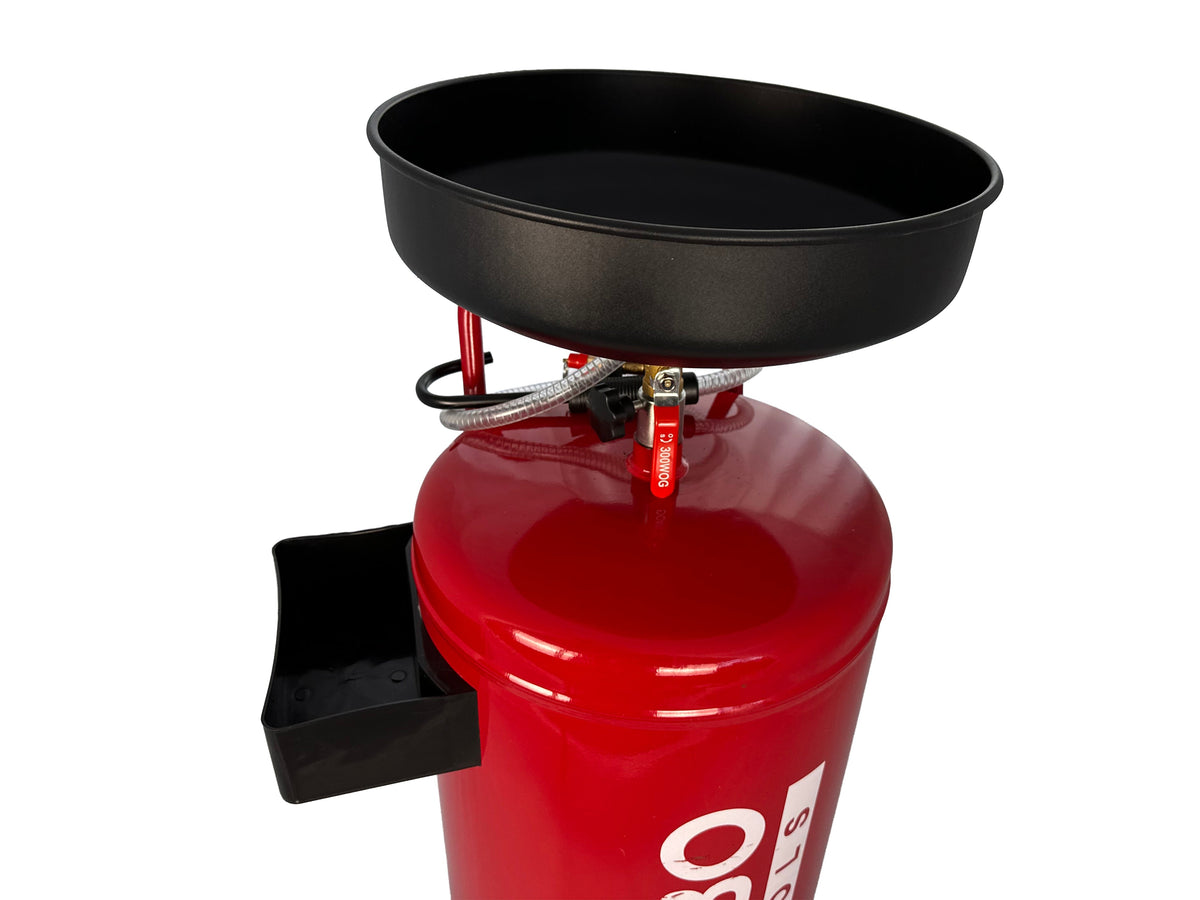 Pneumatická vypúšťačka oleja 75l, Gebo Tools, zberná nádoba 10l, pracovný tlak 6-8 bar, s teleskopickým ramenom