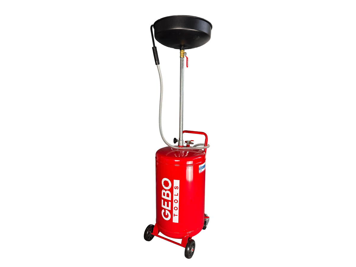 Pneumatická vypúšťačka oleja 75l, Gebo Tools, zberná nádoba 10l, pracovný tlak 6-8 bar, s teleskopickým ramenom