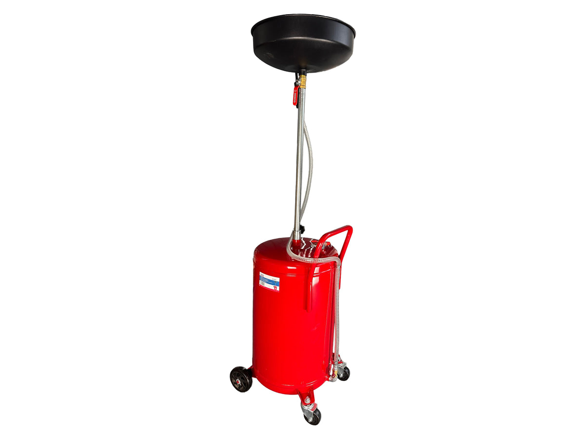 Pneumatická vypúšťačka oleja 75l, Gebo Tools, zberná nádoba 10l, pracovný tlak 6-8 bar, s teleskopickým ramenom
