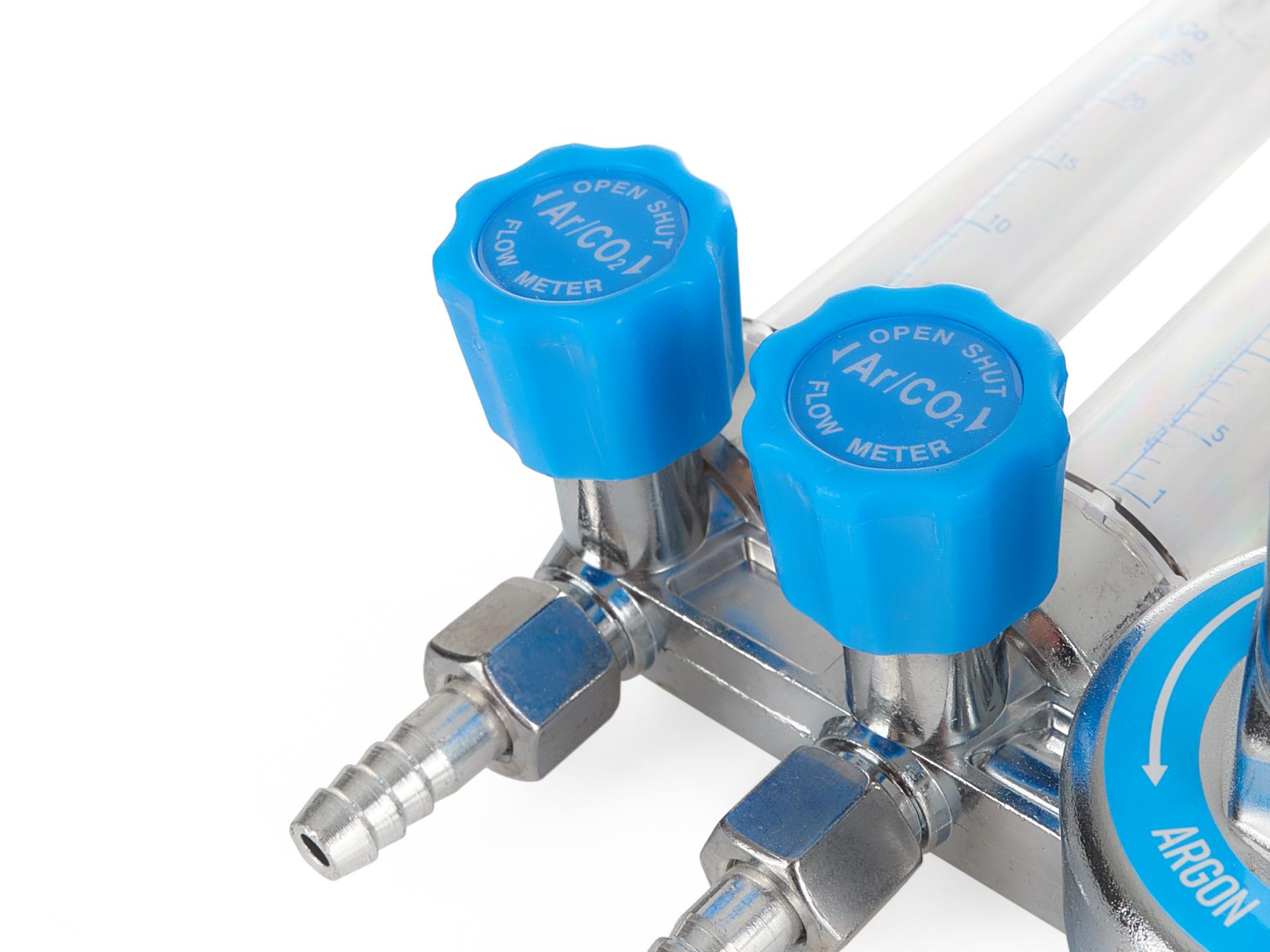 Regulátor tlaku CO2/argón s dvoma prietokomermi