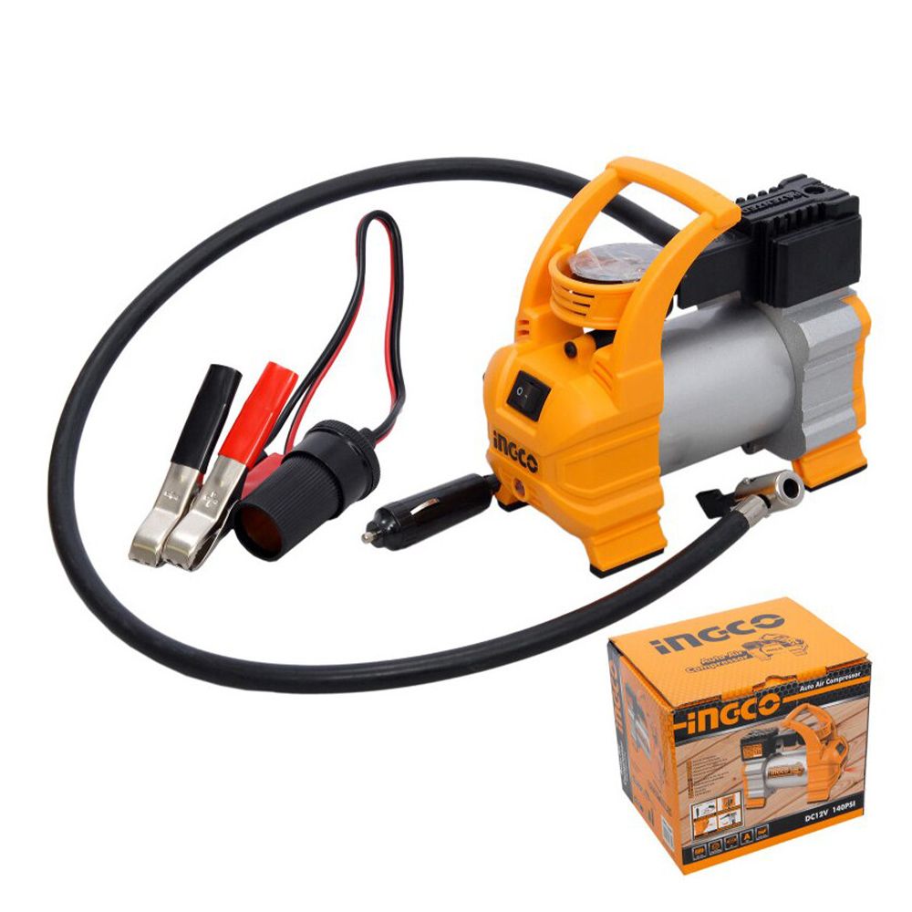 Vzduchový kompresor do auta 12V, 35l/min Ingco