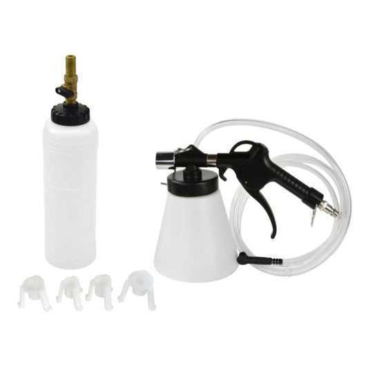 Pneumatická pištoľ na odvzdušnenie/výmenu brzdovej kvapaliny so 4 adaptérmi