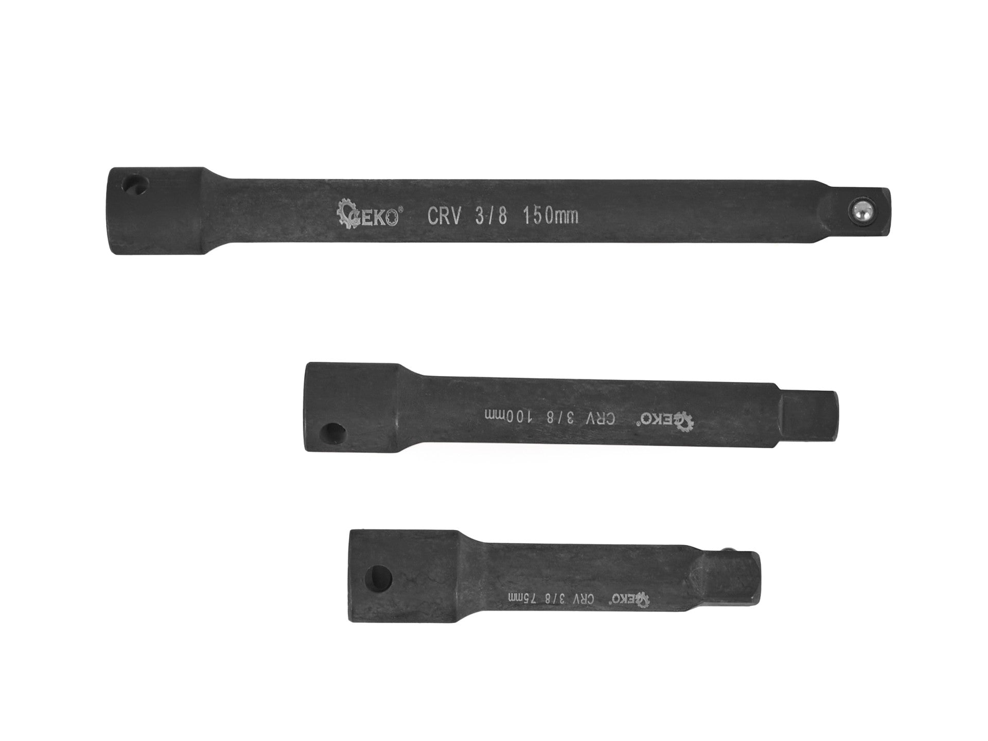 Rázové predĺženia 1/4'' 3/8'' 1/2'', sada 9ks