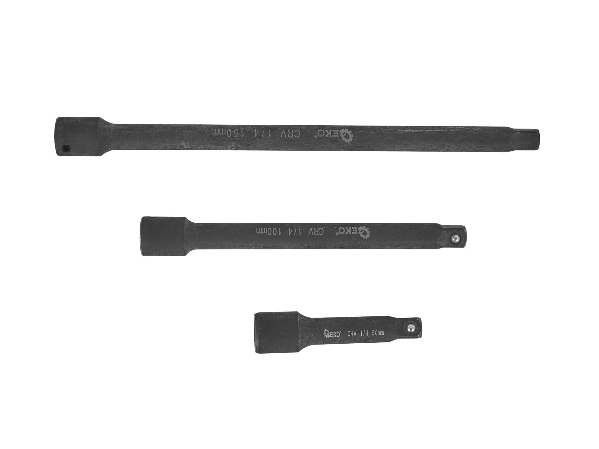 Rázové predĺženia 1/4'' 3/8'' 1/2'', sada 9ks
