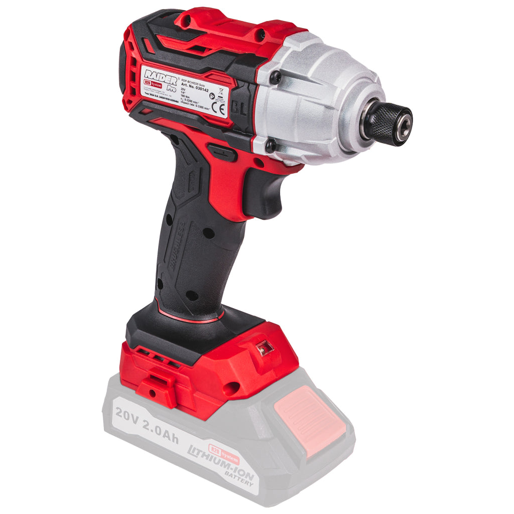 Rázový uťahovák 1/4'' Hex 180Nm Raider