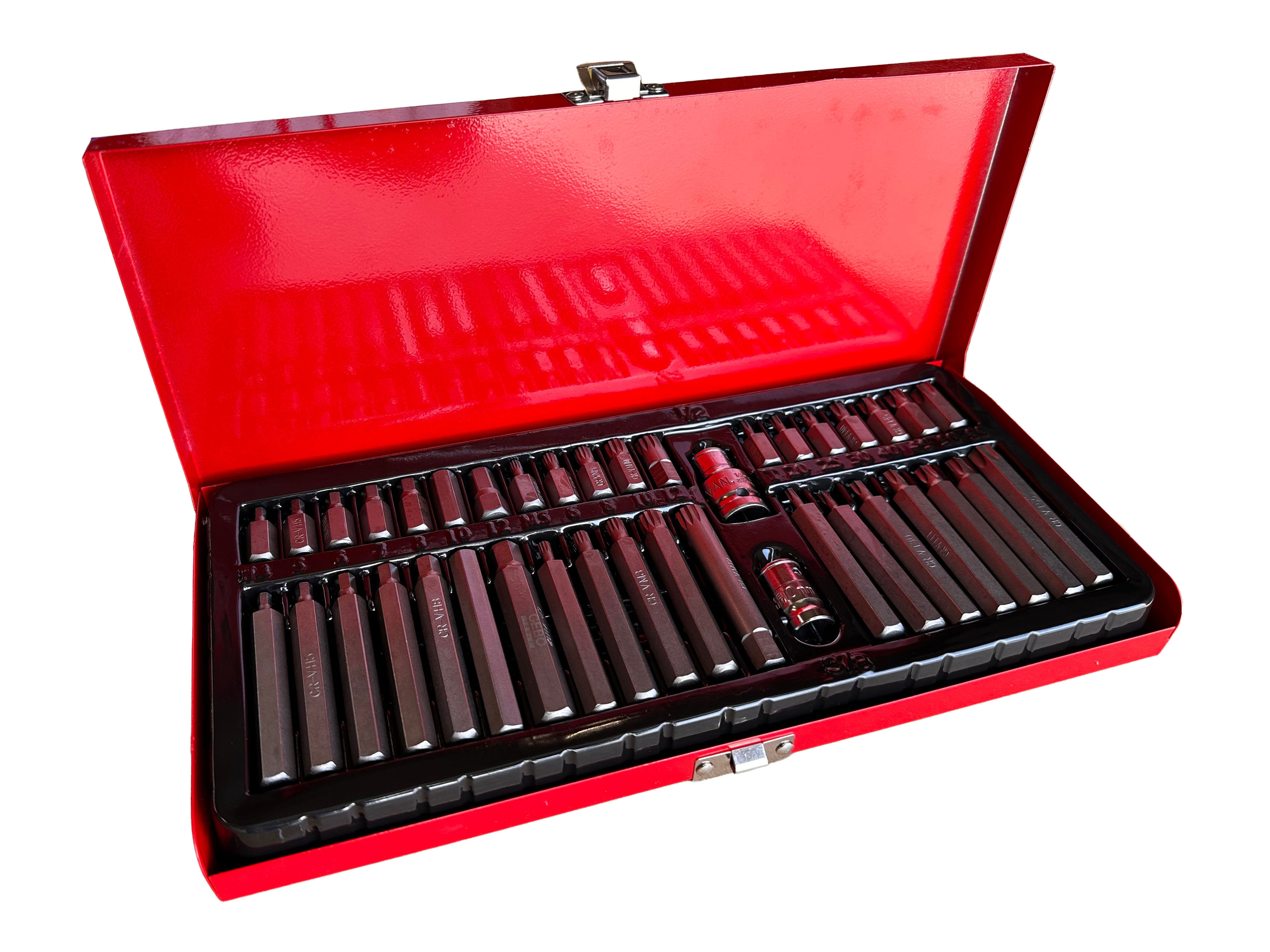 Sada bitov Imbus, Torx, XZN, Hex, Spline, 40ks, v kovovom kufríku, Gebo Tools