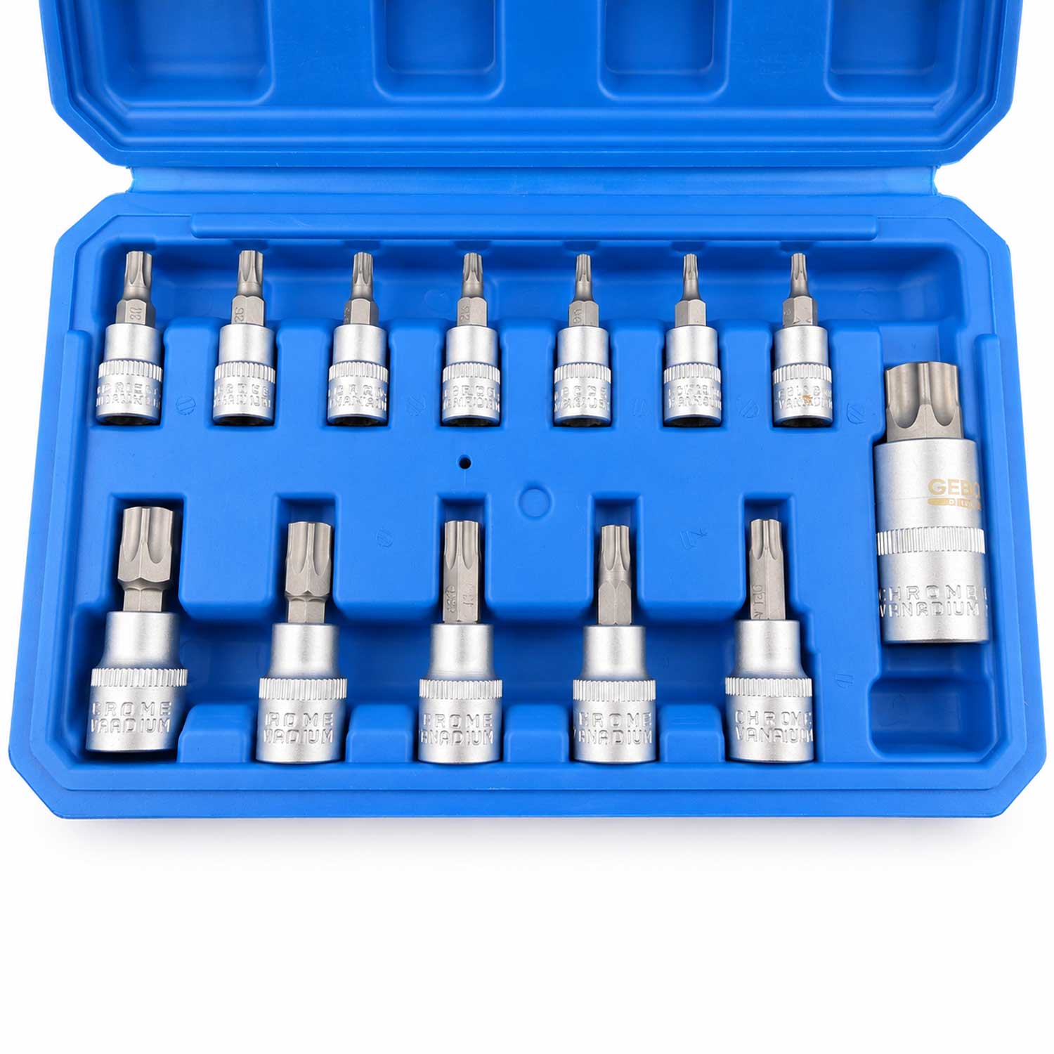 Sada bitov Torx 5-hranných TS8 - TS60, 12ks, Gebo Tools