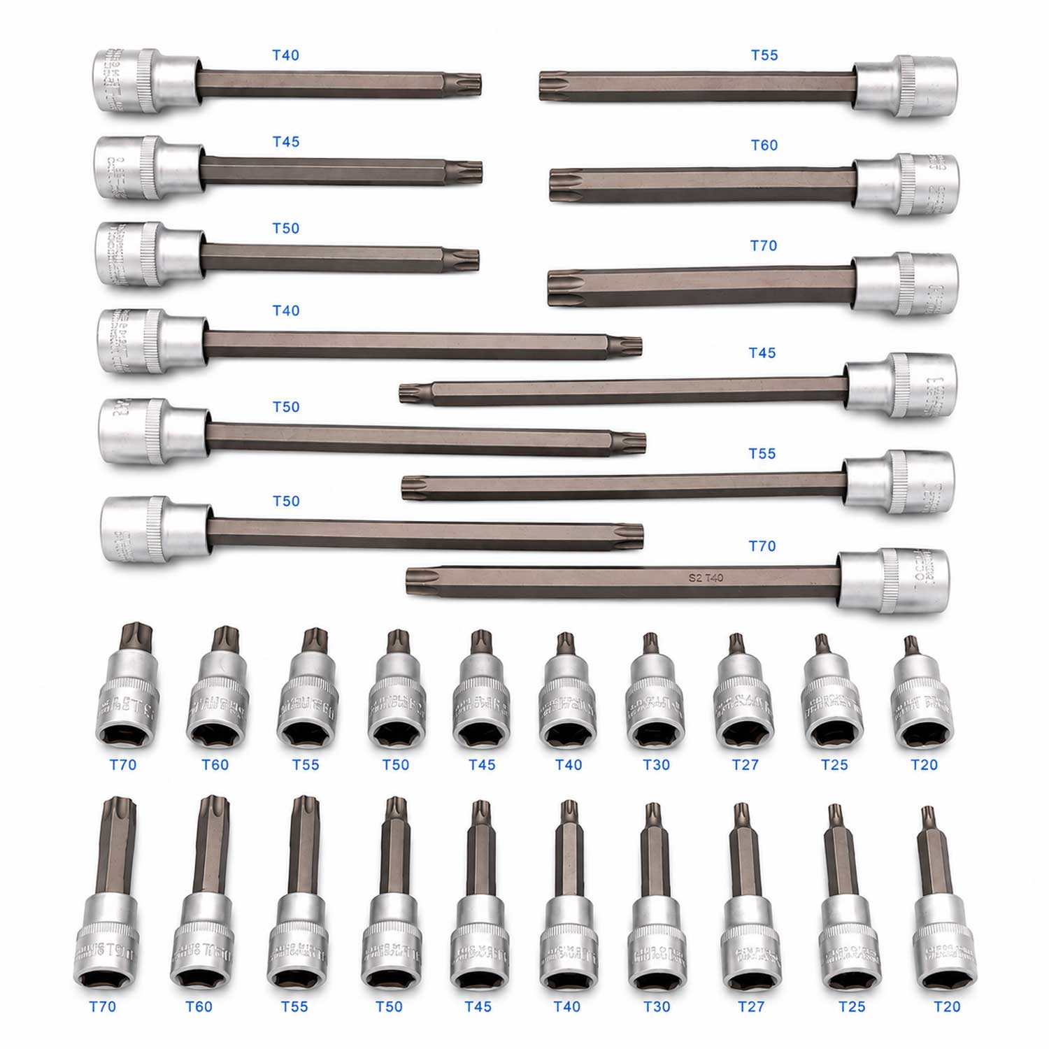 Sada dlhých bitov Torx 1/2'' 32ks, Gebo Tools