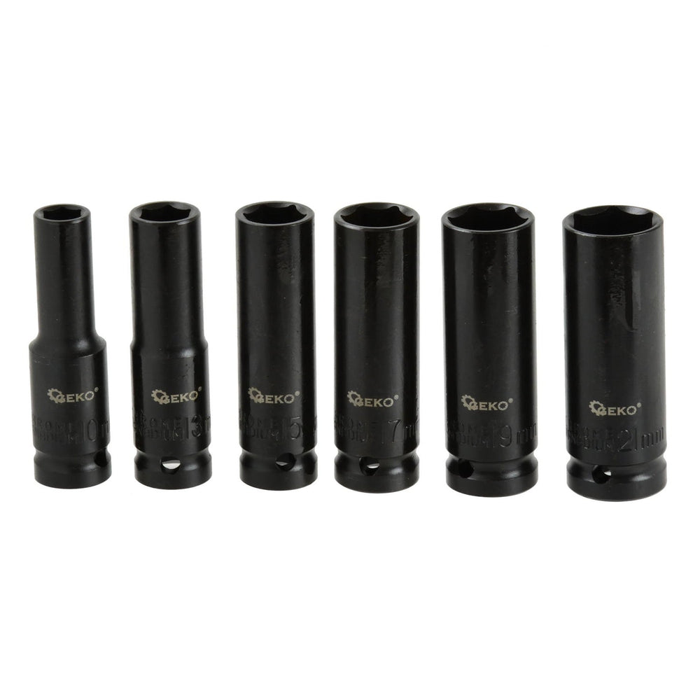 Sada dlhých rázových nástrčných hlavíc - kľúčov 1/2'', 10 - 21mm, 6ks