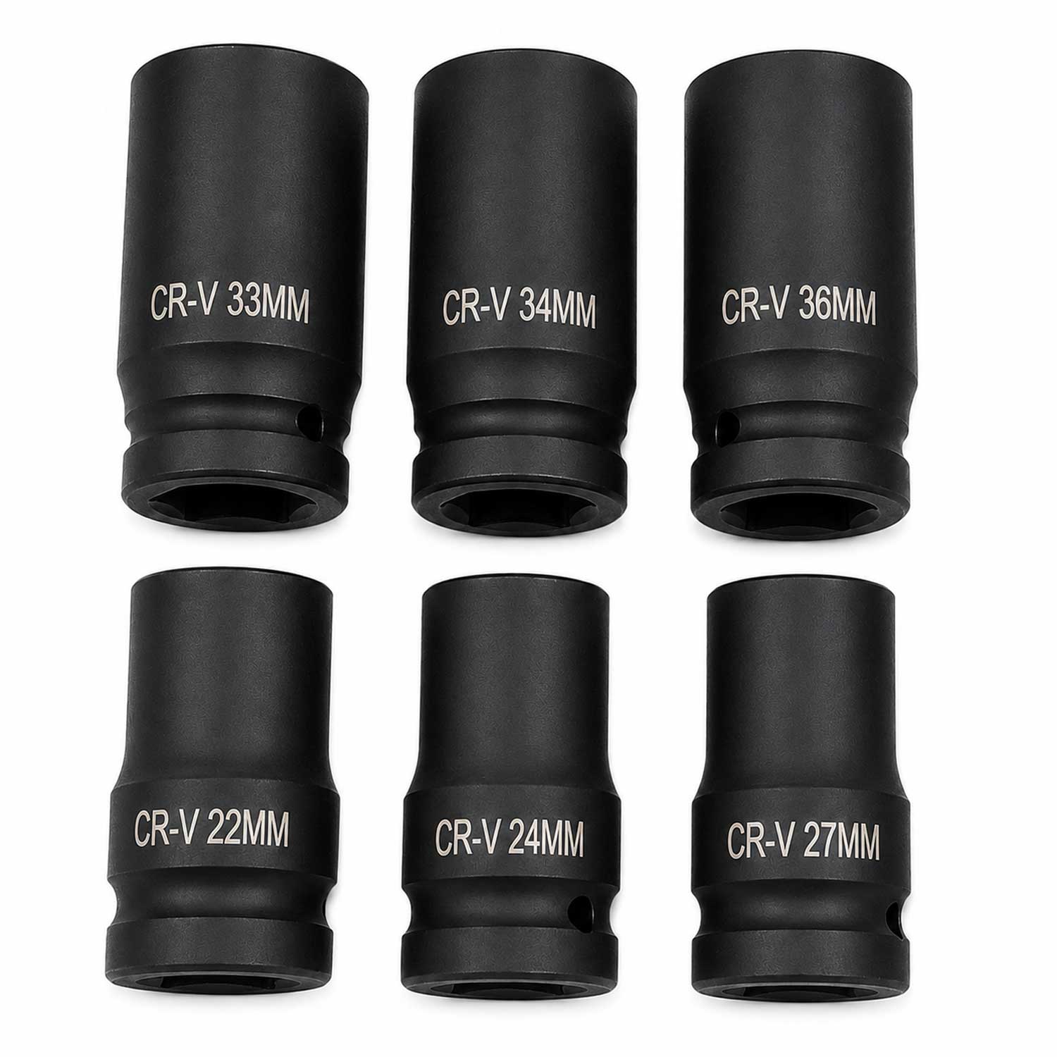 Sada dlhých rázových nástrčných kľúčov - hlavíc 1'', 22 - 41mm, 10ks, Gebo Tools
