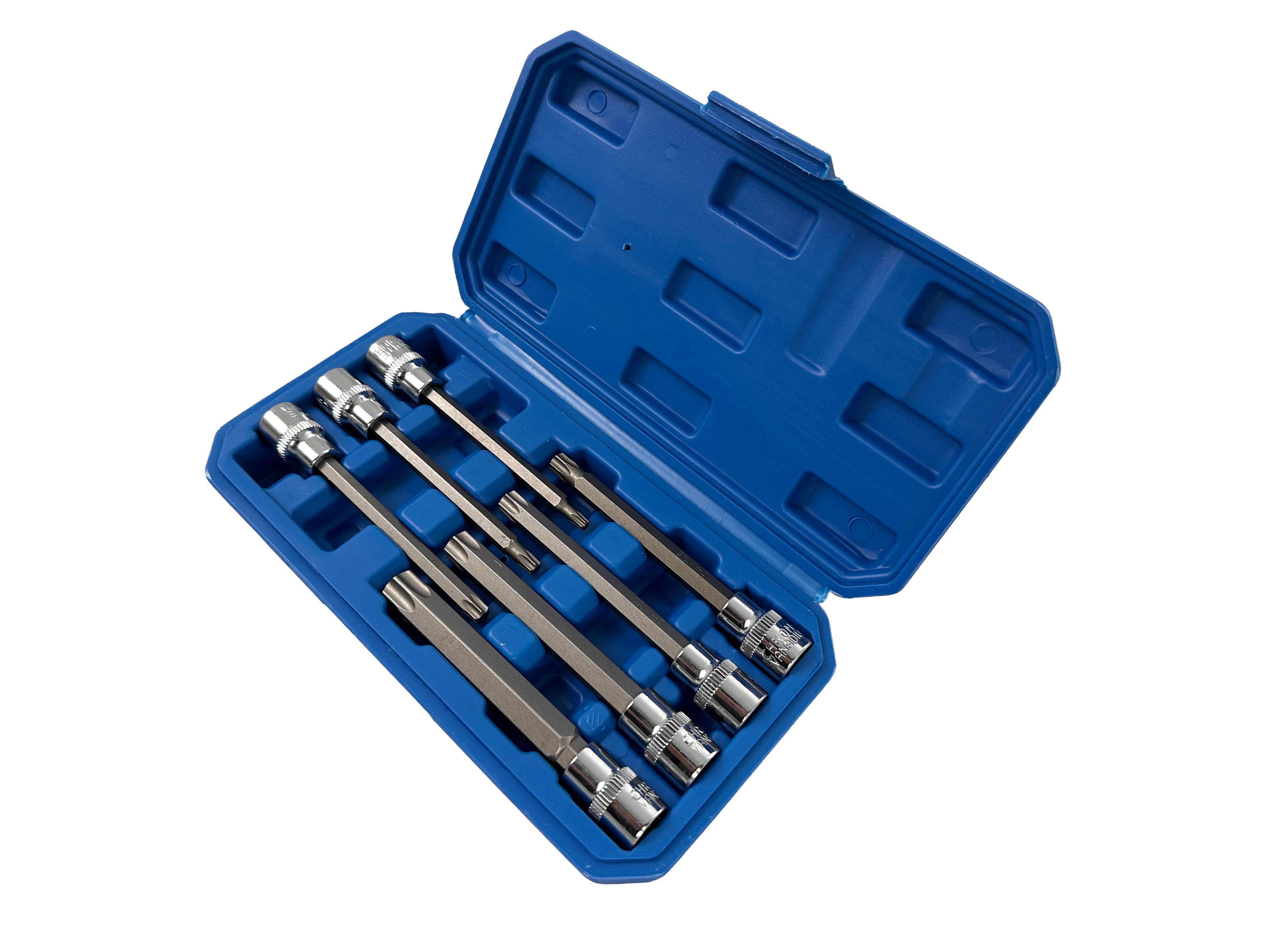 Sada dlhých Torx nástrčných kľúčov - bitov, 3/8'', 7ks Gebo Tools
