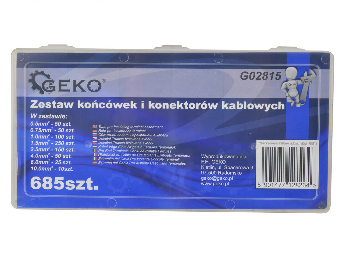 Sada dutiniek a konektorov, 685ks Geko