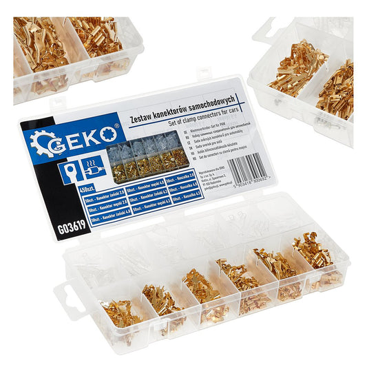 Sada elektrických káblových konektorov pre automobily 450ks 2,8 - 6,3mm Geko