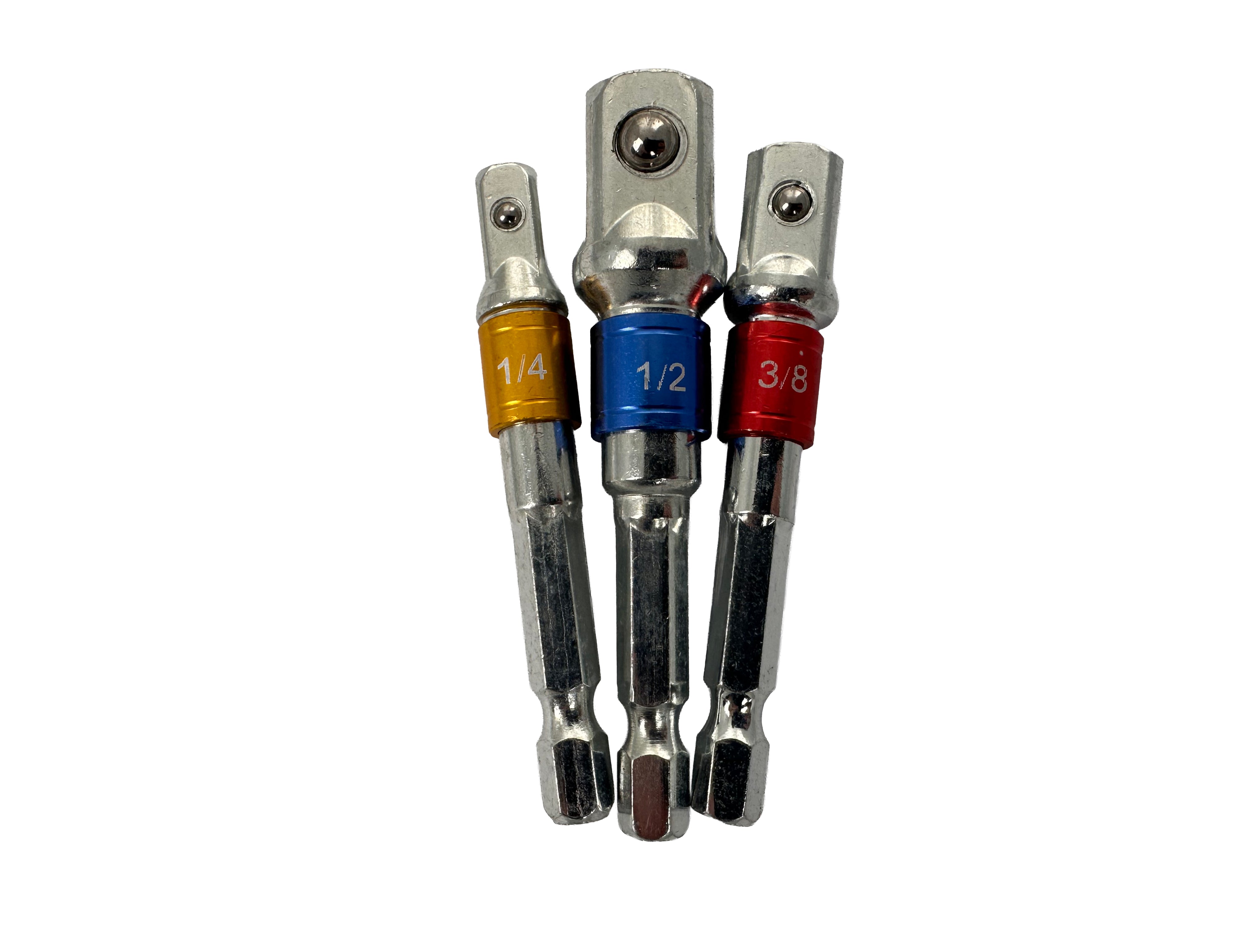 Sada šesťhranných HEX adaptérov 1/2'', 1/4'', 3/8'', 3ks, Gebo Tools