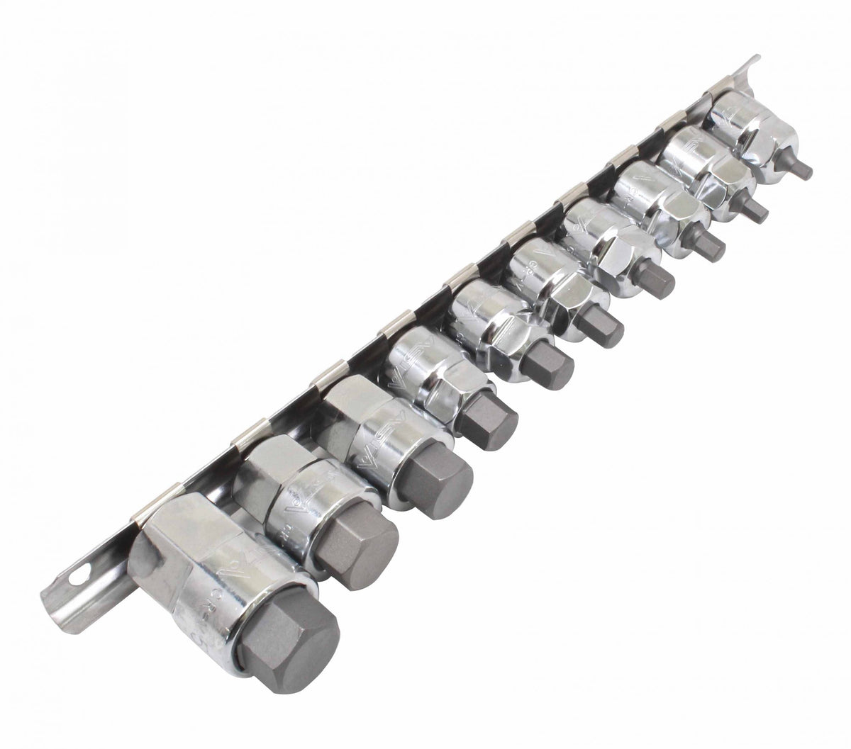 Sada šesťhranných nástrčných hlavíc - kľúčov Imbus 1/4'' - 3/8'' v palcoch, 10ks