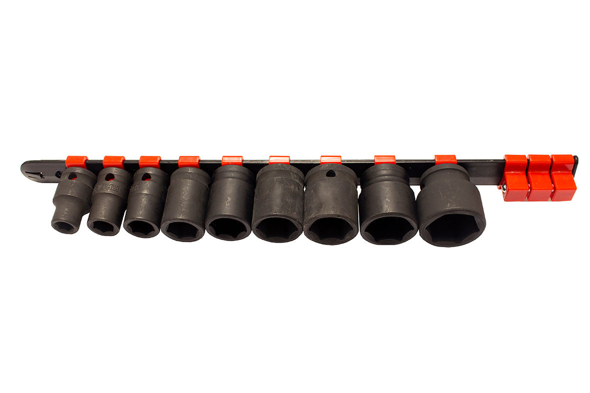 Sada šesťhranných rázových nástrčných hlavíc - kľúčov 1/2", 10 - 27mm, 9ks Kroftools
