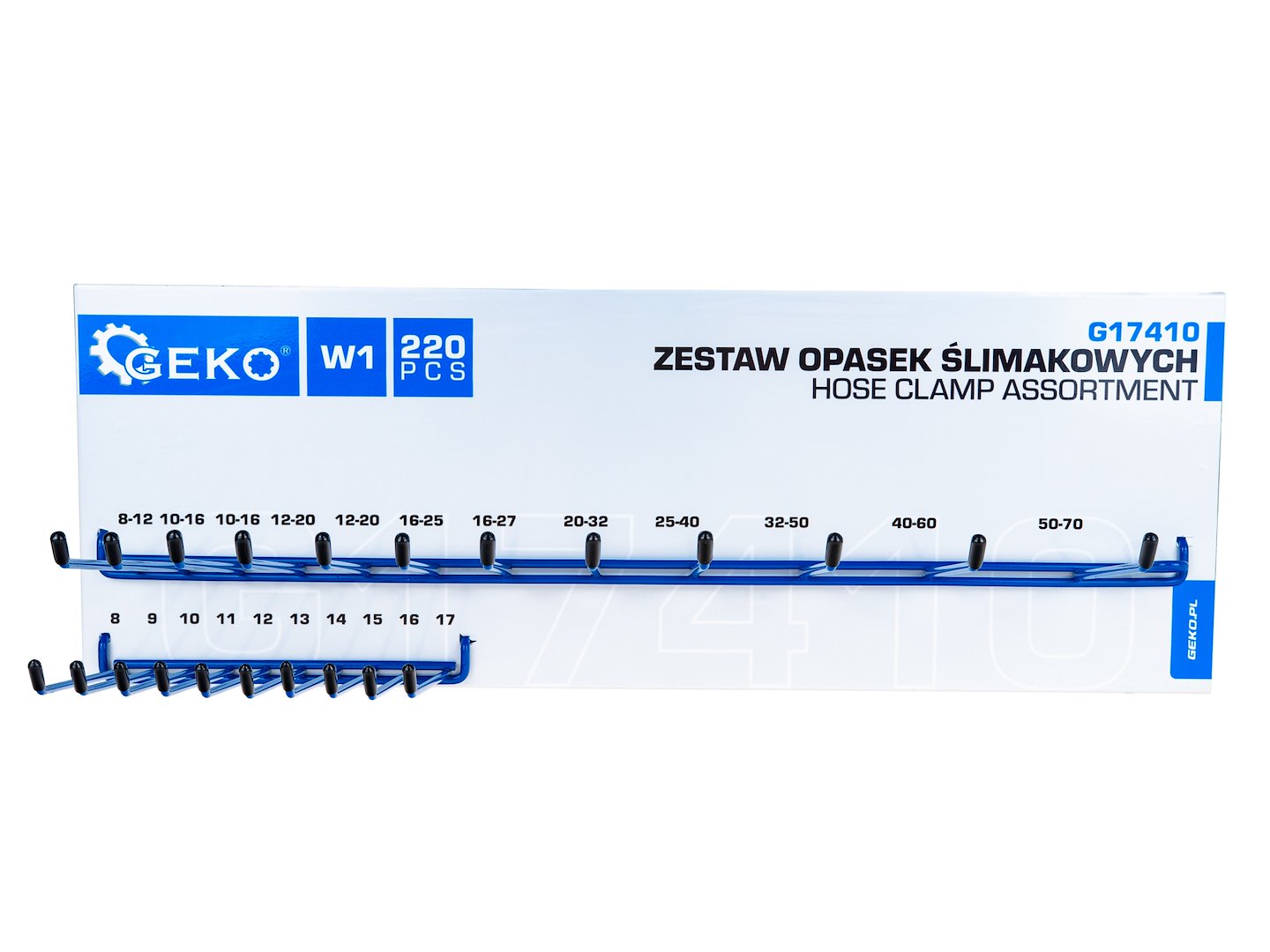 Sada hadicových spôn s držiakom, 220ks