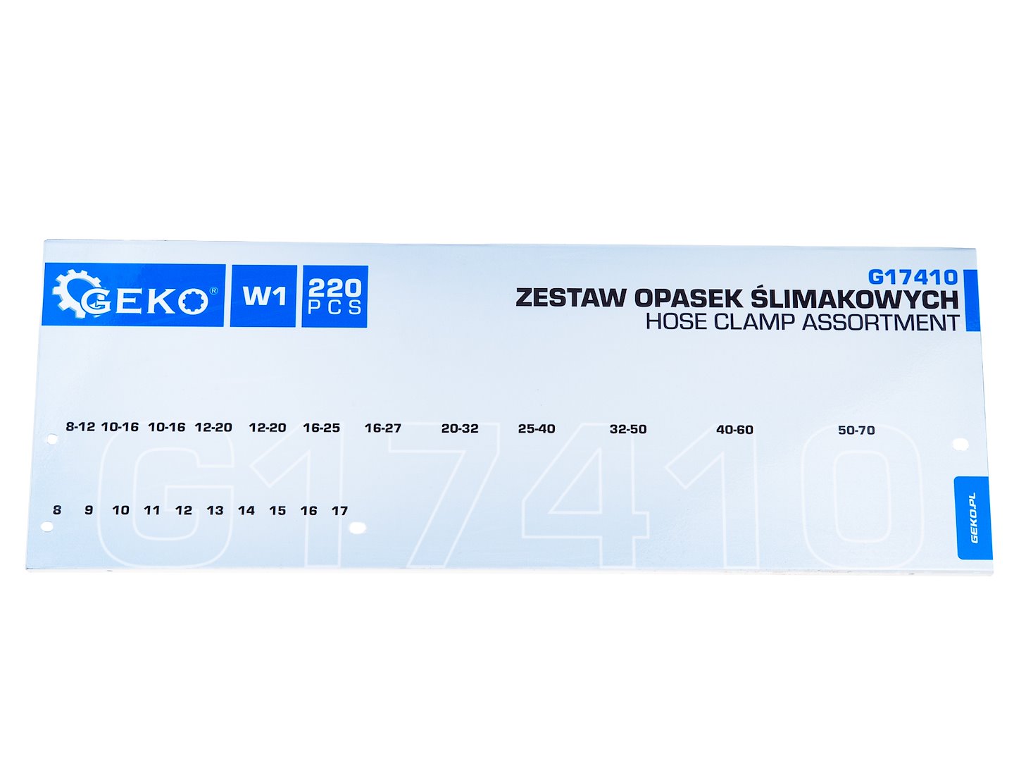 Sada hadicových spôn s držiakom, 220ks