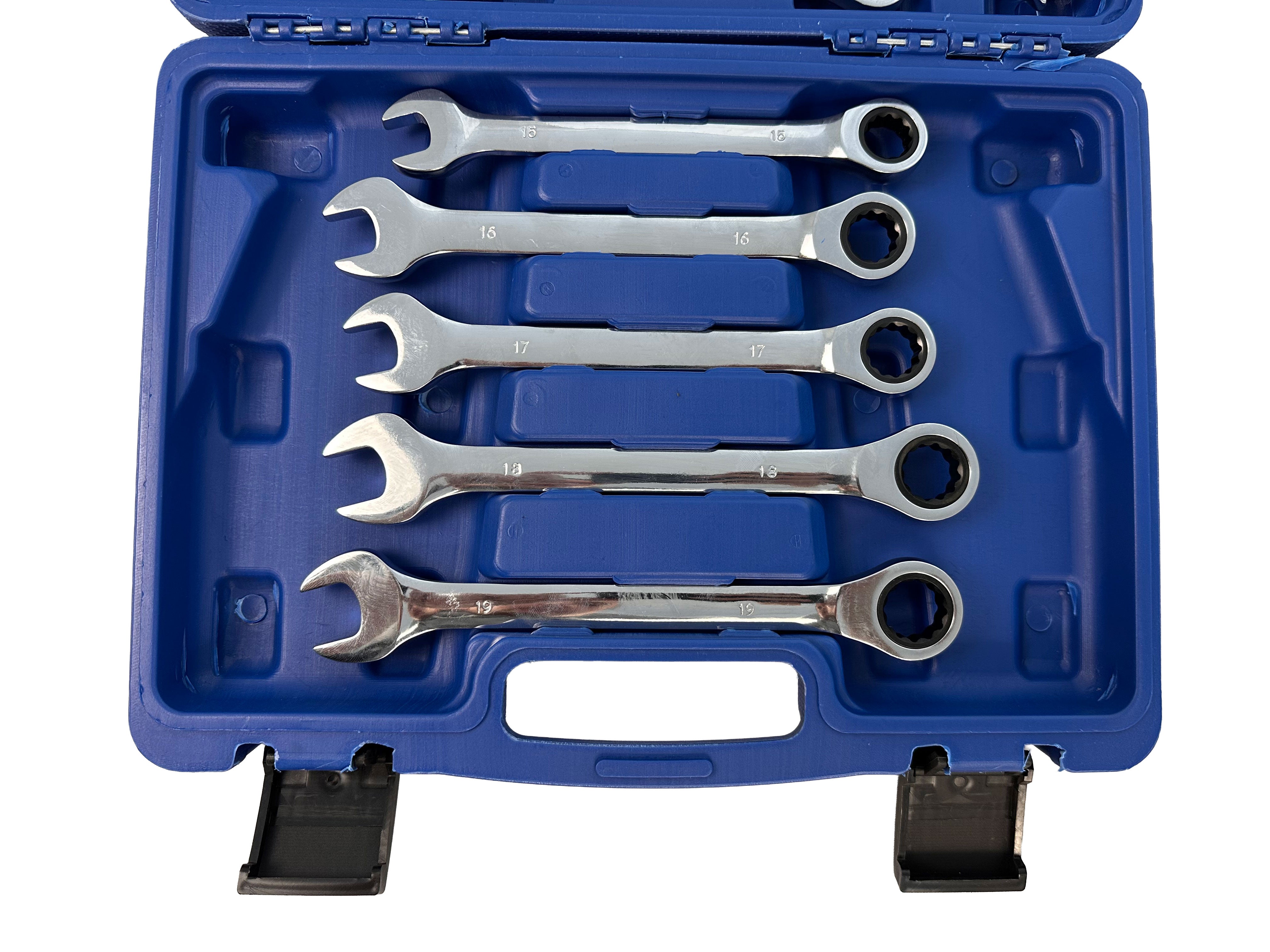 Sada kombinovaných kľúčov s račňou 8 - 19mm 12ks Gebo Tools