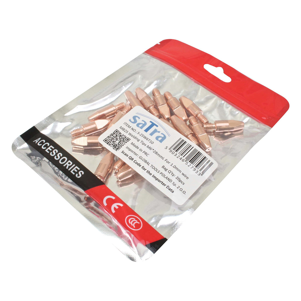 Sada kontaktnýc špičiek pre MIG/MAG zváranie M6 x 28mm, pre drôt 1,0mm, MB25/MB24/MB36