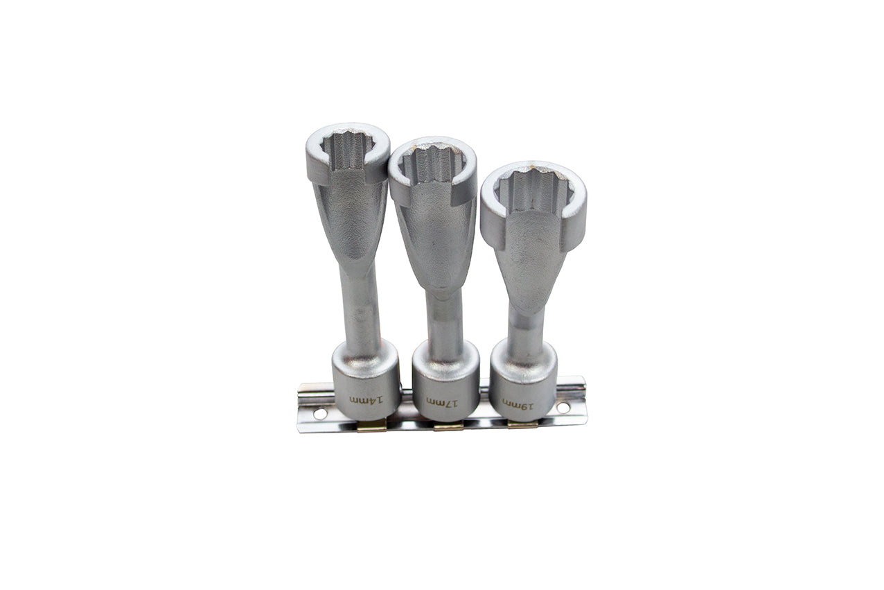 Sada kľúčov na demontáž vstrekovačov, 3ks (14, 17, 19mm) BMW, Opel, Mercedes - Kroftools