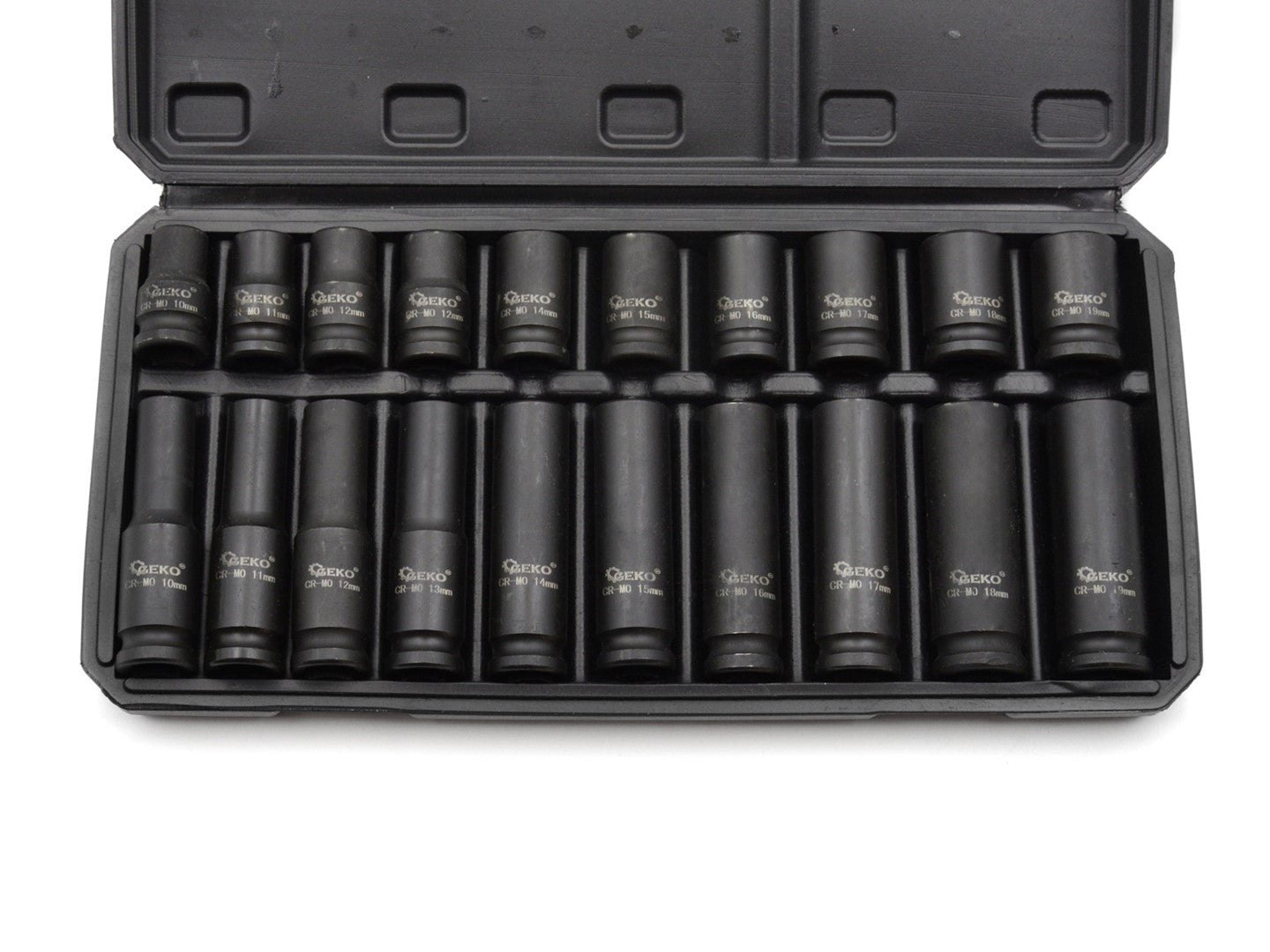 Sada krátkych a dlhých rázových nástrčných hlavíc - kľúčov 1/2'', 10 - 19mm, 20ks
