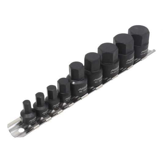 Sada nástrčných hlavíc - kľúčov, Imbus 6-hran, 1/4'' - 3/8'', 6 - 19mm, 9ks