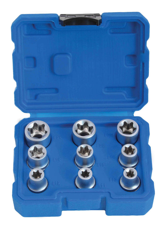 Sada nástrčných hlavíc - kľúčov Torx, profil E, 1/2''