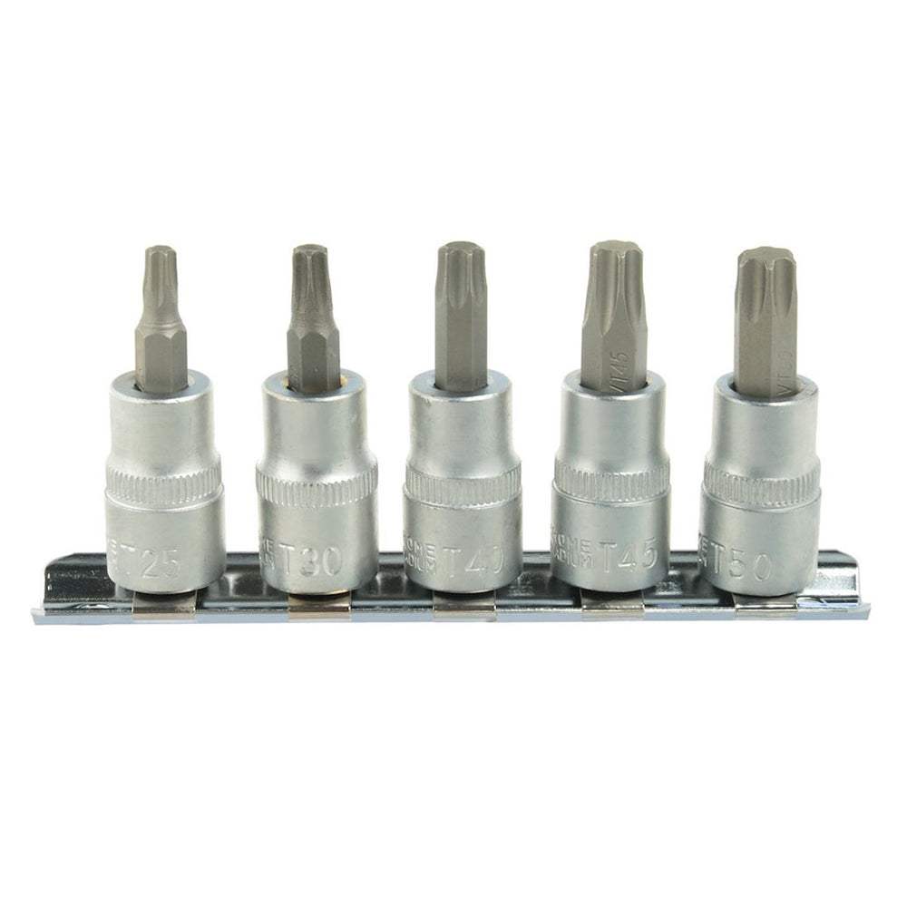 Sada nástrčných hlavíc s Torx bitmi T25 - T50, 3/8'', CrV, 5ks, Geko