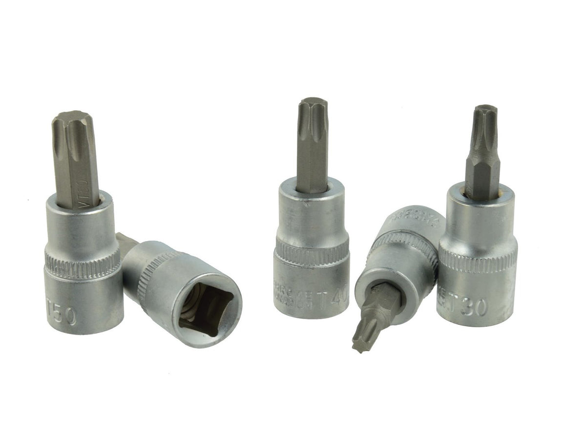 Sada nástrčných hlavíc s Torx bitmi T25 - T50, 3/8'', CrV, 5ks, Geko