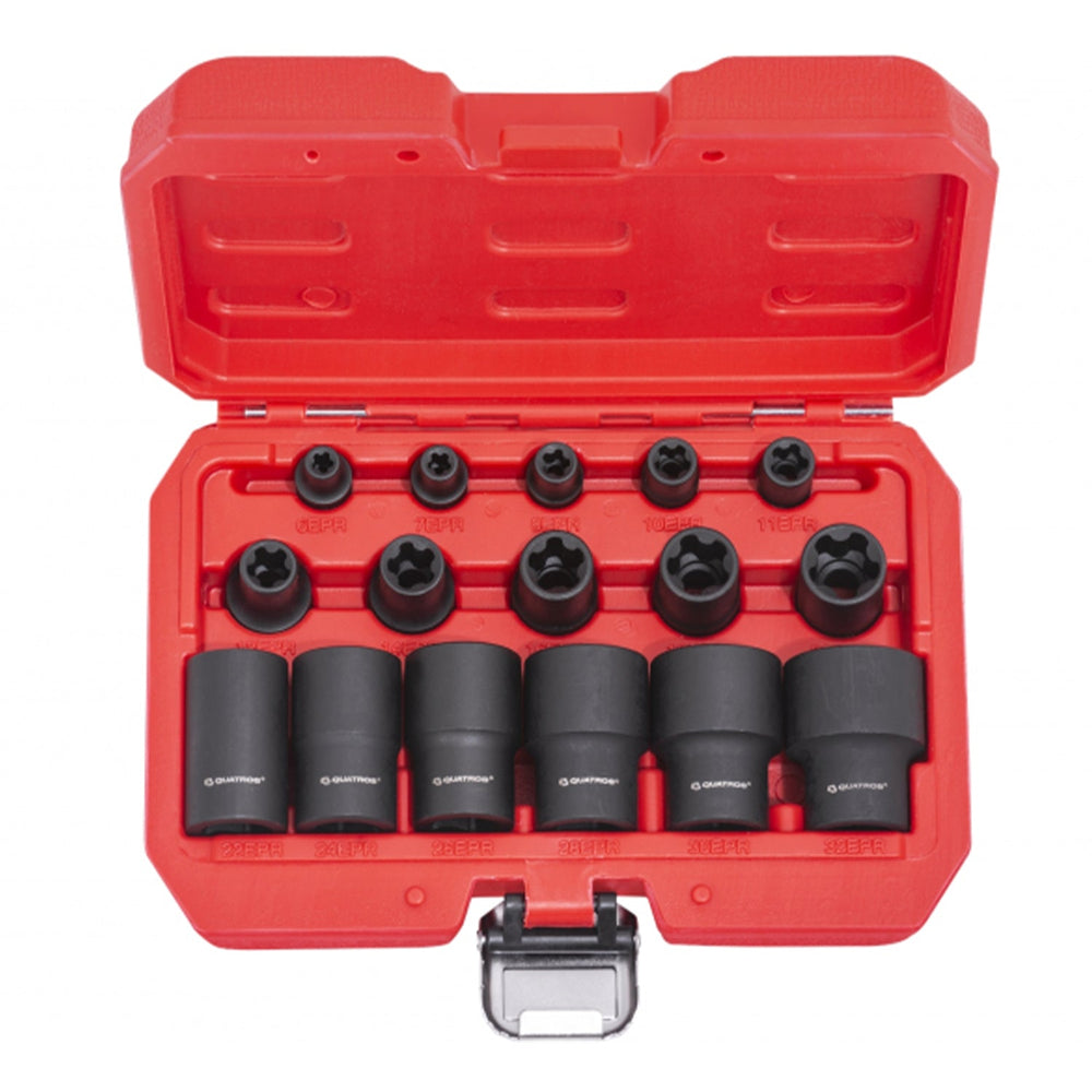 Sada nástrčných kľúčov - hlavíc Torx Plus EPR 5-bodových, 6 - 32 EPR, Quatros