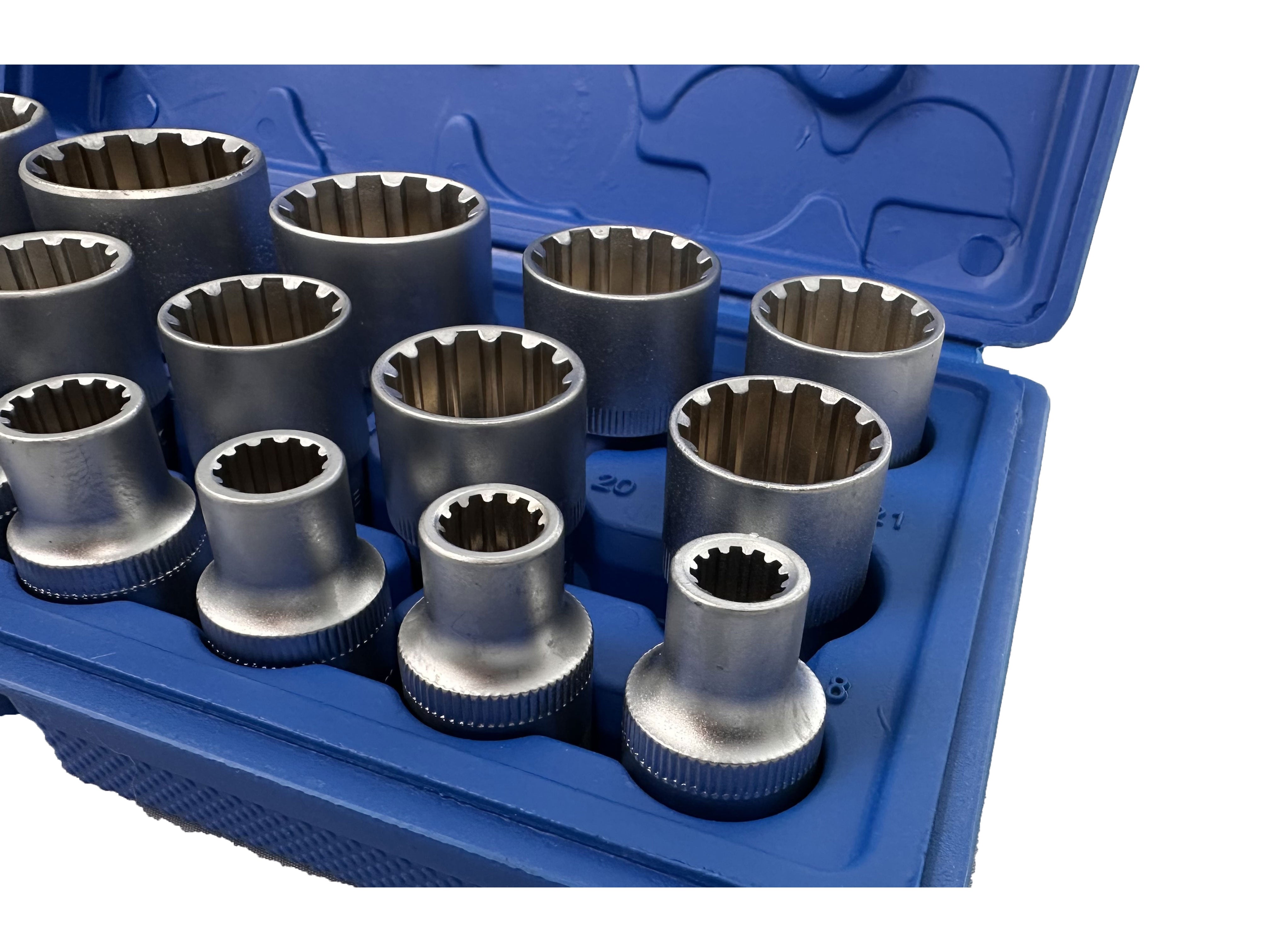 Sada nástrčných kľúčov - hlavíc Vario Plus 1/2'', 8 - 32mm, Gebo Tools